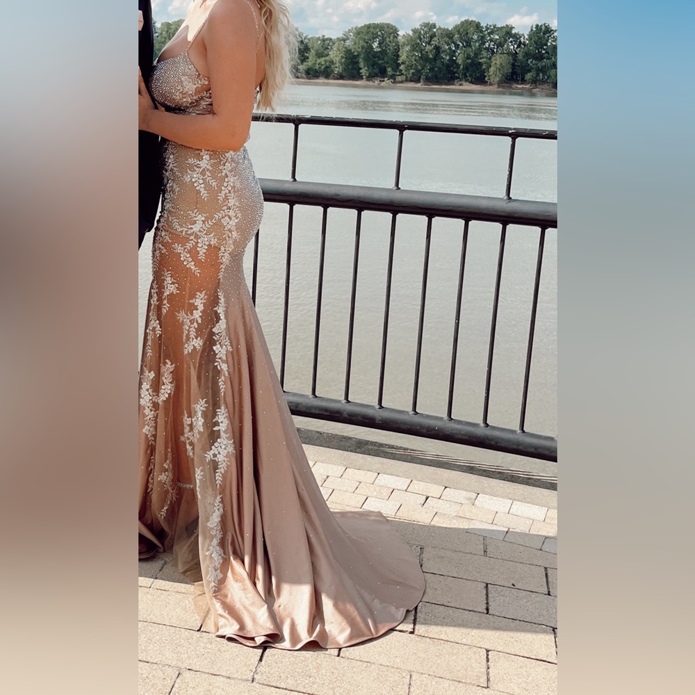 Sherri Hill prom dress Nude (sides mesh) - Picture 3 of 3
